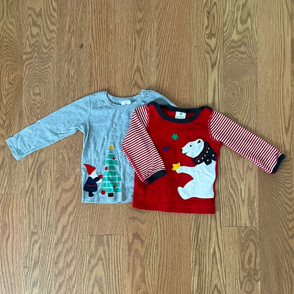 Hanna Andersson Christmas shirts bundle size 18-24 months
